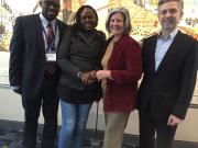 Vitiligo patient leaders with Dr. Richard Huggins discussing collaborations on Global Vitiligo Vitiligo patient leaders with Dr. Richard Huggins
