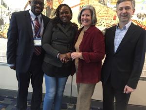 Vitiligo patient leaders with Dr. Richard Huggins discussing collaborations on Global Vitiligo Vitiligo patient leaders with Dr. Richard Huggins