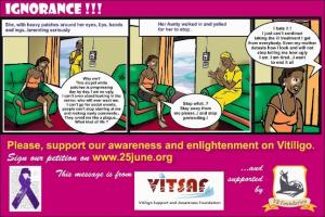 World Vitiligo Day 25June Cartoon illustrations campaign - 2013